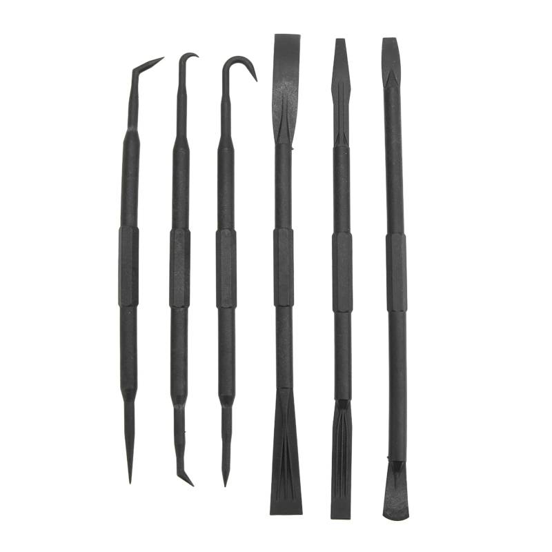 Pry Bar Hook Set Dual End ABS Kunststoff Schwarz Entfernen o Ringdichtungszubehör 6PCs für zu Hause und professionelle Verwendung von NUMNBE