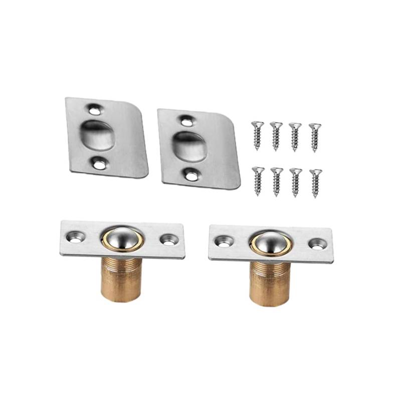 2 Satz rostfreier Verschluss door handle kantentrimmer türgriff türriegel door lock door closer riegelschloss Schrank fangen Türbeschläge verstellbarer Verschluss Ballfang NUOBESTY von NUOBESTY