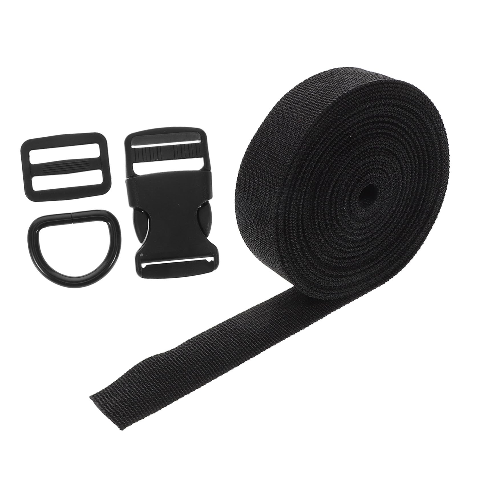 NUOBESTY 1 Satz Riemenset gepäckgurte Reise zubehör Riemen für Gepäck Gepäckriemen Gepäck Gurte Kabelbaum umwickeln Geteilte Outdoor-Schnalle Schnallen-Kit Nylon Black von NUOBESTY