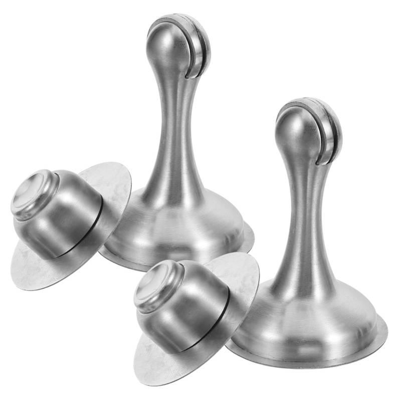 NUOBESTY 2 Stück Türstopper Für Schiebetüren Sicherheitstürstopper Dekorative Tür Türstopper Winddichter Türstopper Türwandstopper Türstopper Duty Türstopper Silber von NUOBESTY