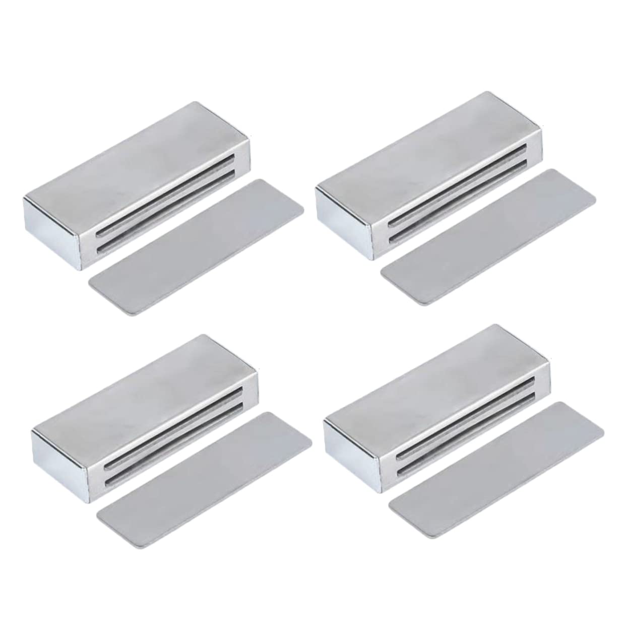 NUOBESTY 4 Stück magnetische Anziehungskraft Schrankmagnete Türschlösser Magnet für Schranktür Miniatur-Magnete magnete für schranktüren schrankschlösser Schrankverschlüsse Türmagnet Silver von NUOBESTY