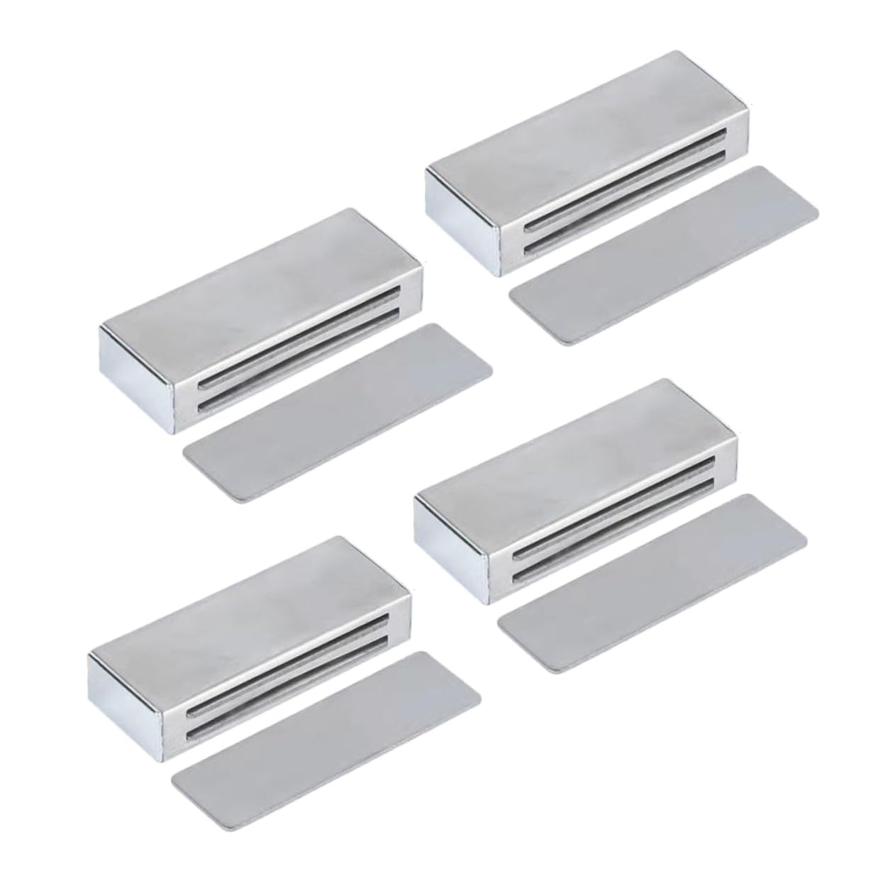 NUOBESTY 4 Stück magnetische Anziehungskraft magnete für schranktüren schrankschlösser Schrankfangmagnet cabinet lock Türschlösser magnetische Türverschlüsse Schrankmagnete Tür fängt Silver von NUOBESTY