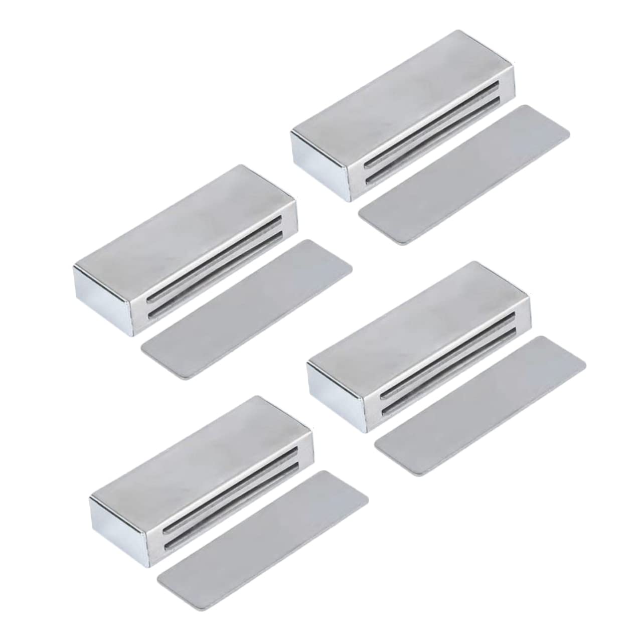 NUOBESTY 4 Stück magnetische Anziehungskraft unsichtbare Schranktürmagnete Schrankmagnete Schrank fängt magnete für schranktüren schrankschlösser Schrankverschluss Türschlösser Silver von NUOBESTY