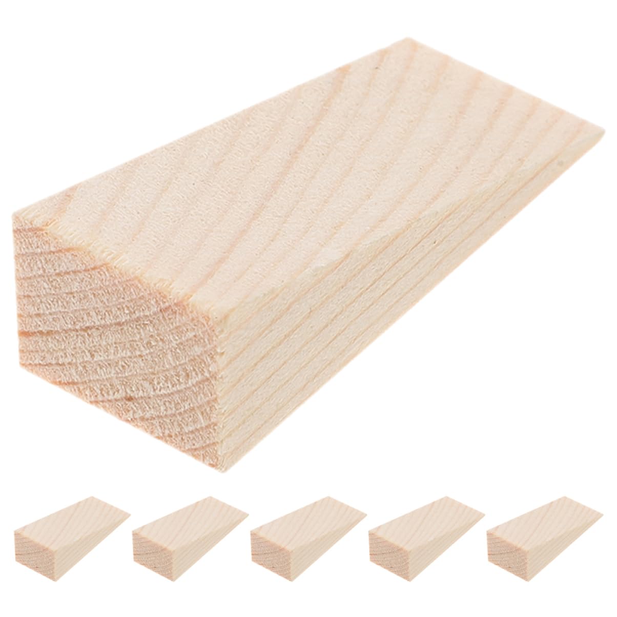 NUOBESTY 6 Stück Türstopper Aus Holz Für Draußen Stühle Keile Stuhlstockkeil Holzblock Türstopper Holzkeil Türstopper Alarmkeil Rutschfester Türkeil Holztürblock von NUOBESTY