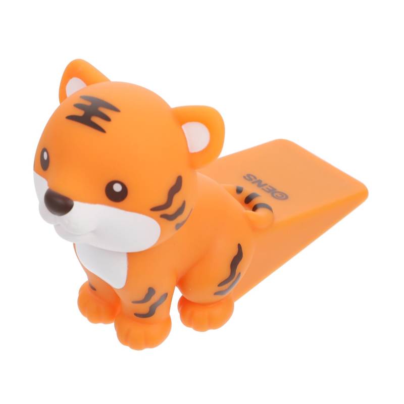 NUOBESTY Tiger Türstopper Kette Griffe flexibler Türstopper dekorativer Türstopper dekorative Tür door stops door wedge abtreter tiger durchschlagfreier Türstopper Keilstopper PVC Orange von NUOBESTY