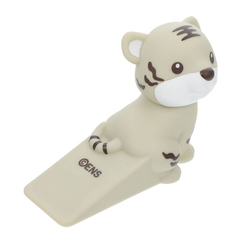 NUOBESTY Tiger Türstopper door stops door wedge abtreter Schutz Unterlage Türkettenschloss Scharnier Griffe Tiere Tor Anti-Kollisions-Türstopper tiger durchschlagfreier Türstopper PVC Grey von NUOBESTY