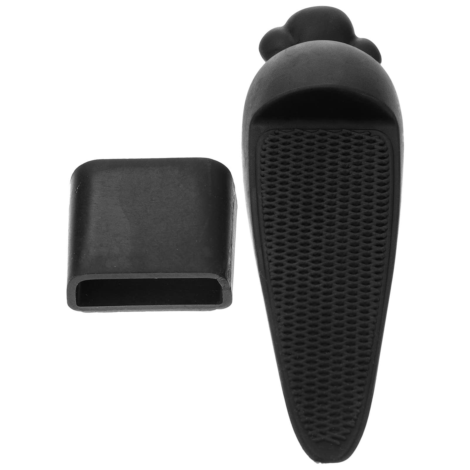 NUOBESTY Türstopper door stops door wedge kleine Tür unter Tür schwere Tür flexibler Türanschlagscharnier nicht- werkzeug Keilstopper für Haustüren Türkeilschutz Kieselgel Black von NUOBESTY