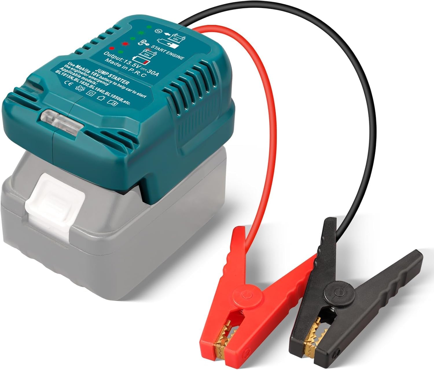 Auto-Starthilfe-Adapter für Makita 18 V, robustes Auto-Starthilfekabel, mit 11 AWG Starthilfe-Kabel für Starthilfe, Auto mit Werkzeugbatterie von NUOGEDZ