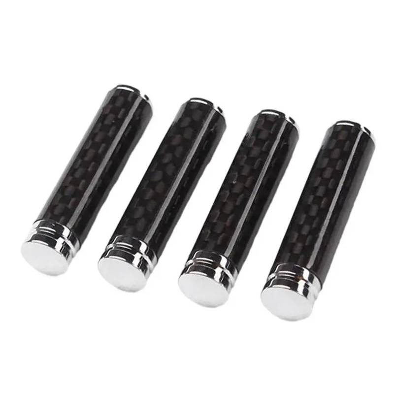 NUOSDEX Auto Türverriegelungsstift 4 Stücke Auto Türschloss Pin Abdeckung Carbon Faser Tür Bolzen Lock Pin Auto LKW Innen Auto Zubehör Knopf Stick Set von NUOSDEX