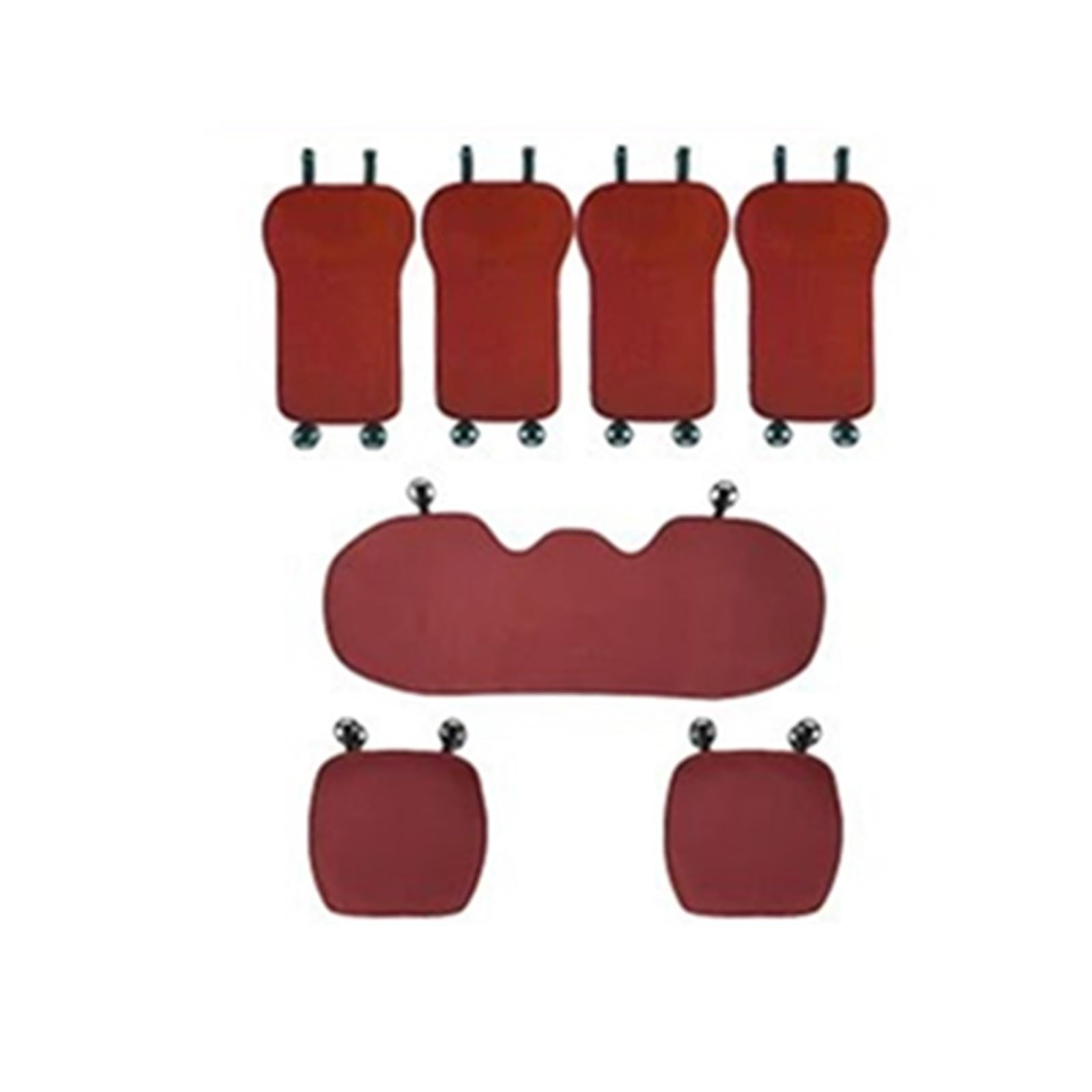 NUOSDEX Auto sitzkissen Kompatibel Mit MG Universal-Sitzbezug-Set Four Seasons Atmungsaktive Schutzmattenauflage Autositzkissen Autokissen-Schutzmatte(Red,Full Set) von NUOSDEX
