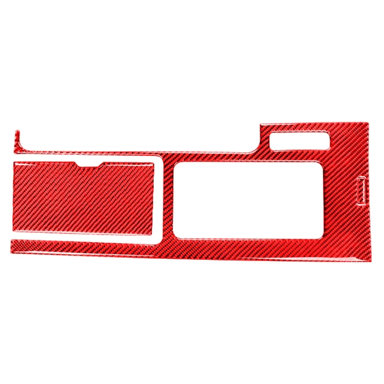 NUOSDEX Innenraum Paneel Dekorativ Kompatibel Mit Ford Für Mustang 2009 2010 2011 2012 2013 2014 Auto Mittelkonsole Schaltkasten Panel Dekor Aufkleber Carbonfaser Innenverkleidung(Red) von NUOSDEX