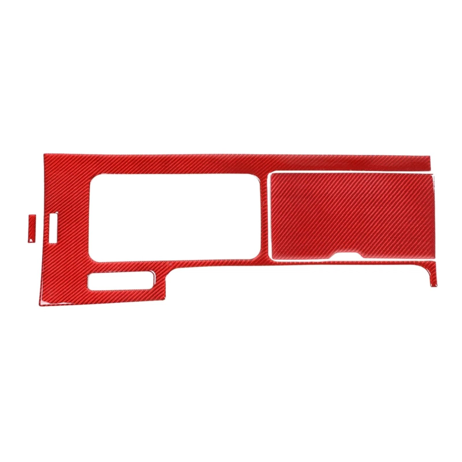 NUOSDEX Innenraum Paneel Dekorativ Kompatibel Mit Ford Für Mustang 2009 2010 2011 2012 2013 Auto-Schalttafel-Dekorationsabdeckung Wasserbecherhalter-Aufkleber Innenzubehör(Red) von NUOSDEX