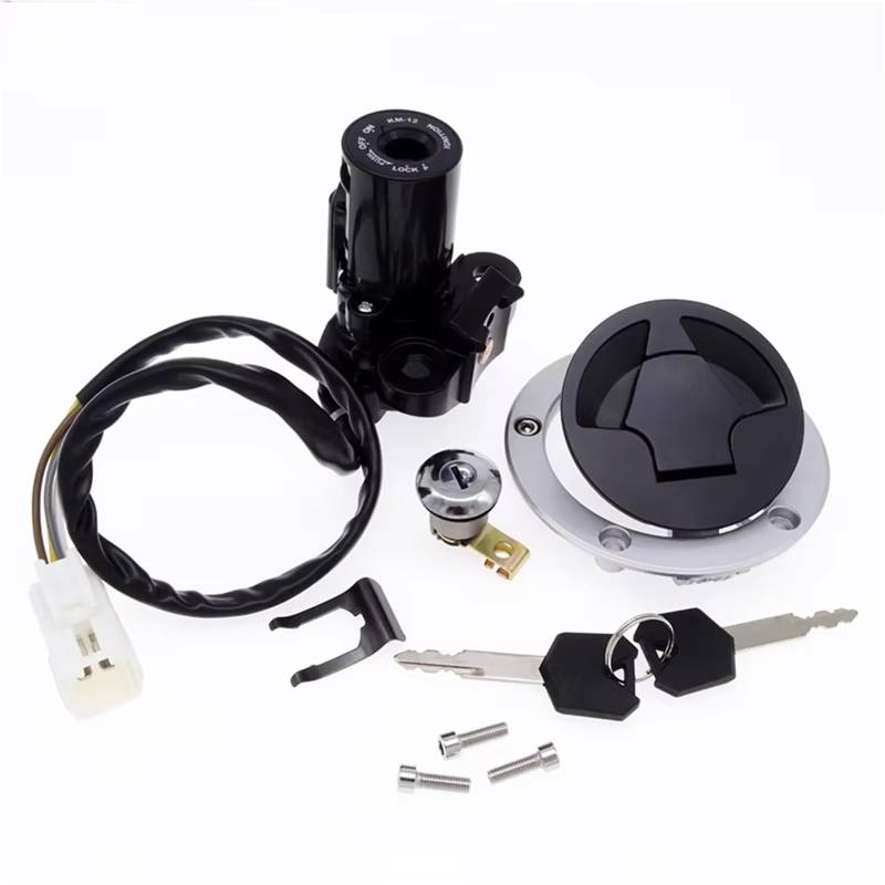 NUOSDEX Kompatibel Mit Für Ninja Für ZX6R Für ZX636 2013-2018 Für ZX1000 Für ZX10R 2011-2015 Motorrad-Zündschalter-Tankdeckel-Schloss-Set Zündschalter von NUOSDEX