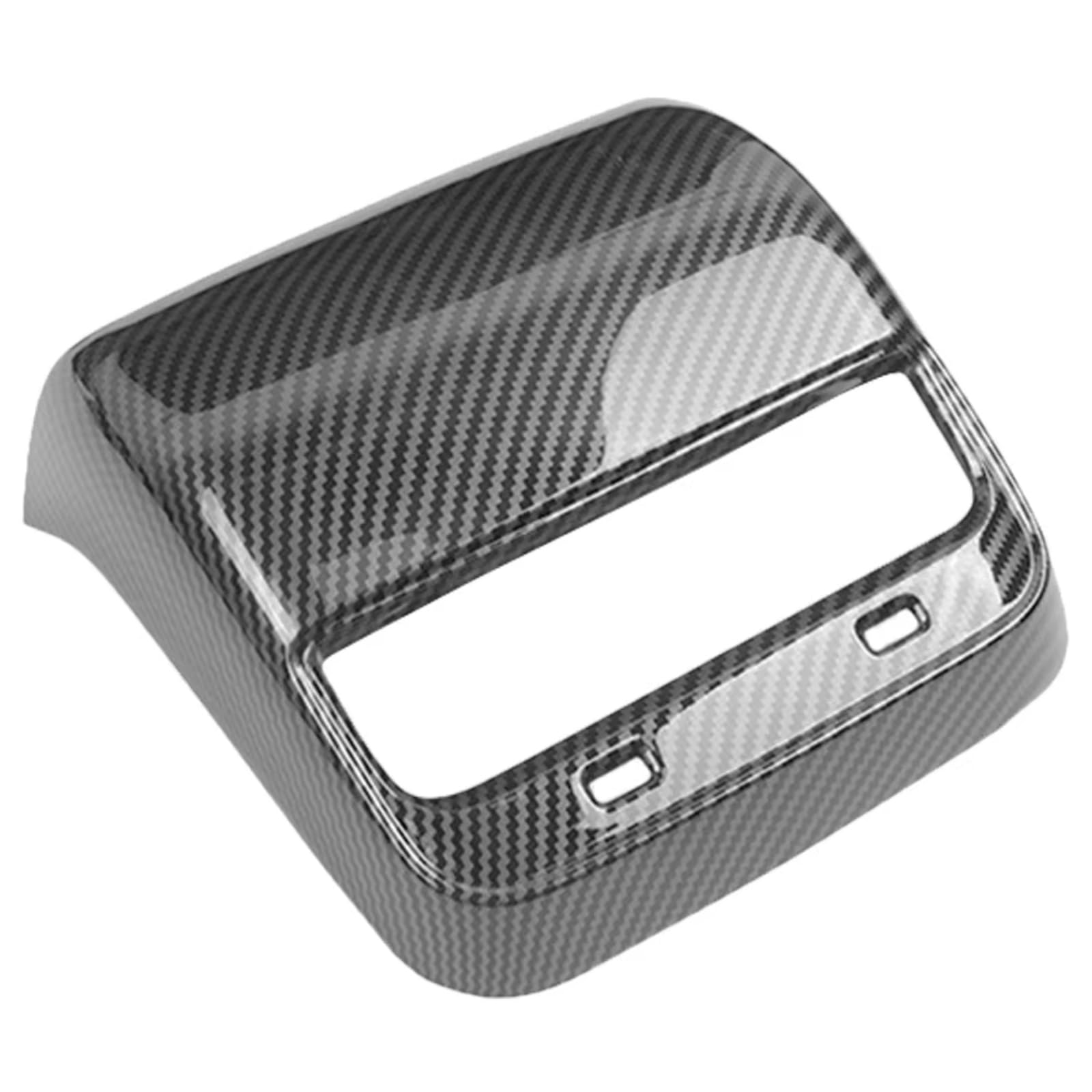 NUOSDEX Kompatibel Mit Tesla Für Model 3 Für Y 2017 2018 2019 2020 2021 2022 2023 Autozubehör Kohlefaser-ABS-Hecklüftungsauslassabdeckung Air Conditioning Vent Outlet Ring Cover(Carbon Fiber) von NUOSDEX