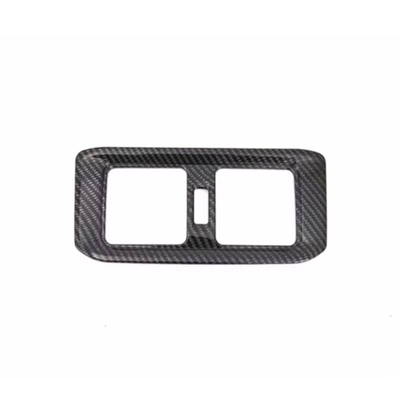 NUOSDEX Kompatibel Mit Toyota Für RAV4 XA50 2019 2020 2021 2022 2023 2024 Auto-Heckklimaanlage-Entlüftungsauslass-Blenden-Abdeckungsaufkleber Air Conditioning Vent Outlet Ring Cover(Carbon Fiber) von NUOSDEX