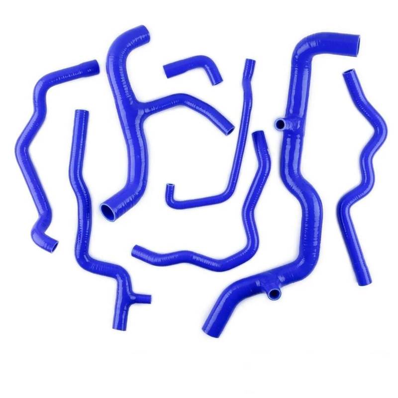 NUOSDEX Kühlerschlauch Auto Kompatibel Mit Clio 3 III RS 197 200 2.0 16V Sport Silikonschlauch Rohr Schlauchsatz 8-teilig Kühler Kühlmittel Wasserschlauch Autozubehör(Blue) von NUOSDEX