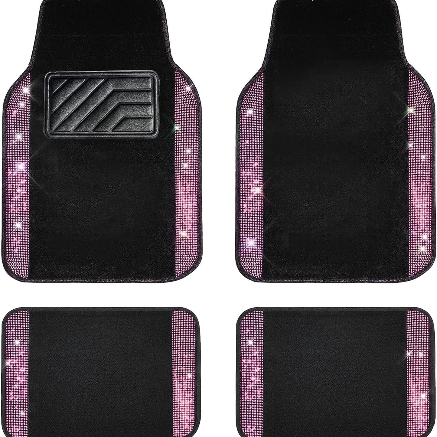 4 Piece Autoteppiche,kompatibel mit Skoda Kodiaq,Hochleistungs-Autoteppich-Set,2-Pink von NURCIX