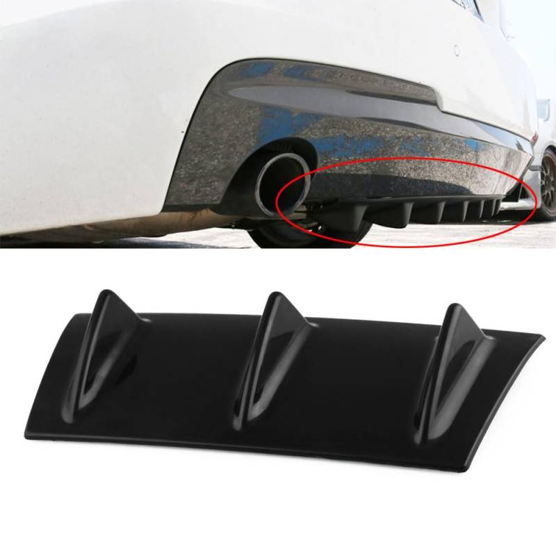 Auto ABS Heckstoßstange Lippe Diffusor, Für BMW F20 F30 F21 F22 F23 F31 F32 F33 F34 F36 F40 F44 Universal Heckspoiler Haifischflosse Chassis Splitter Heckschürze Spoiler,A-Black-S von NURCIX