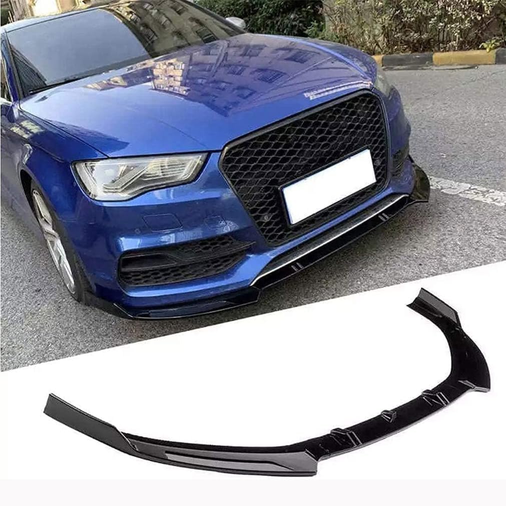 Auto Frontsplitter,kompatibel mit Audi A3 S3 8V 2014 2015 2016,Frontstoßstange Lip Spoiler von NURCIX