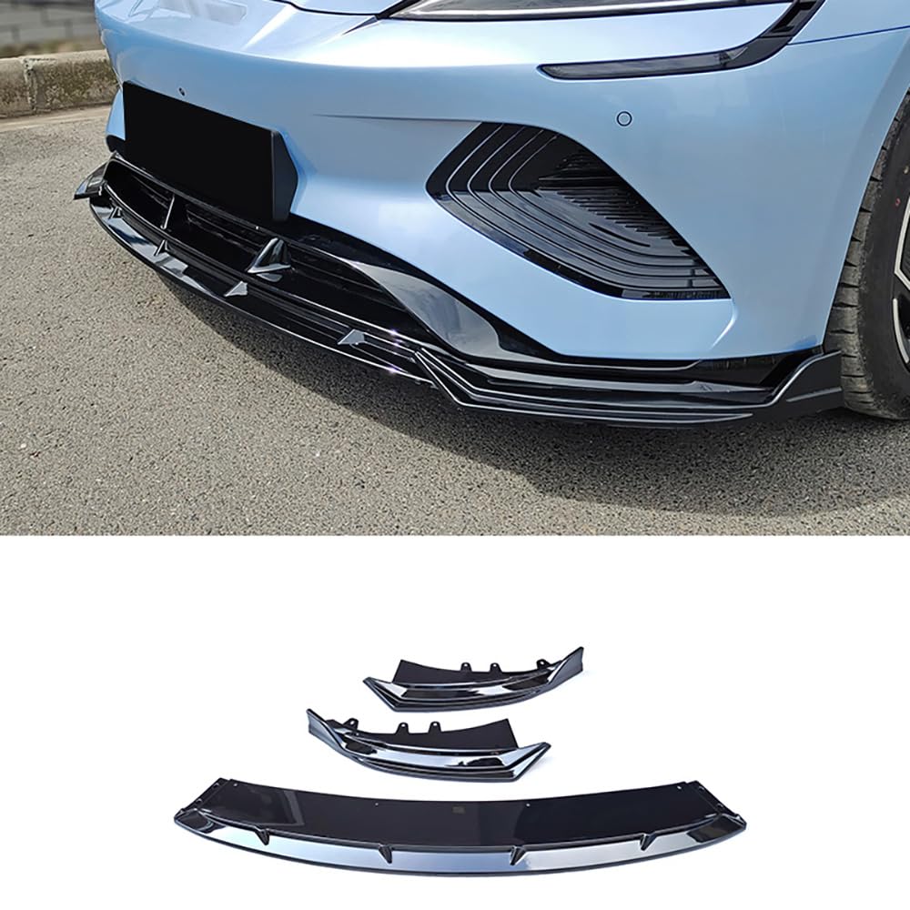 Auto Frontspoiler für BYD Seal Frontschürze Frontspoiler Lippe Diffusor Protector Guard Cover Trim Auto Styling Accessoires,Glossy Black von NURCIX