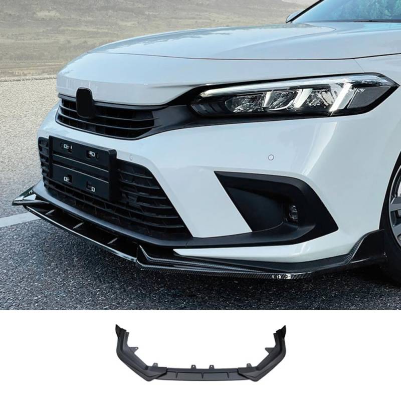 Auto Frontspoiler für Honda Civic 11th Generation 2022-2023 Models Frontschürze Frontspoiler Lippe Diffusor Protector Guard Cover Trim Auto Styling Accessoires,Matte Black von NURCIX