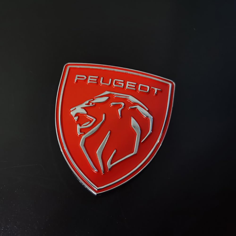 Auto Metall 3D Emblem, Für Peugeot 408 5008 301 Kofferraum Logo Buchstabe Aufkleber modifiziertes Abzeichen Sticker Styling Zubehör,B von NURCIX
