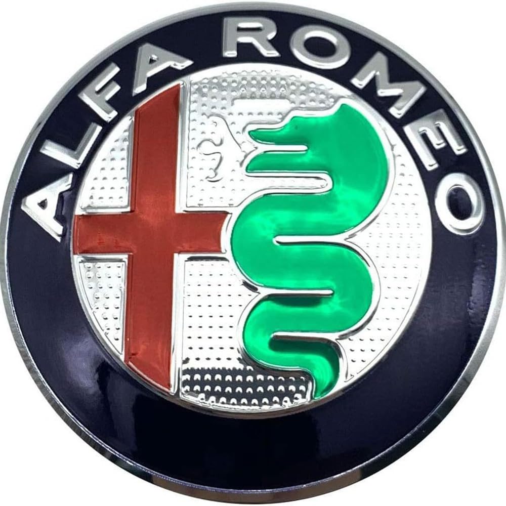 Auto-Nabenkappen-Aufkleber für Alfa Romeo 156 Crosswagon 2004-2007 Nabendeckel Mit Logo Radnabenkappen Wasserdicht Staubdicht Anti Rost Felgendeckel,Green Silver von NURCIX