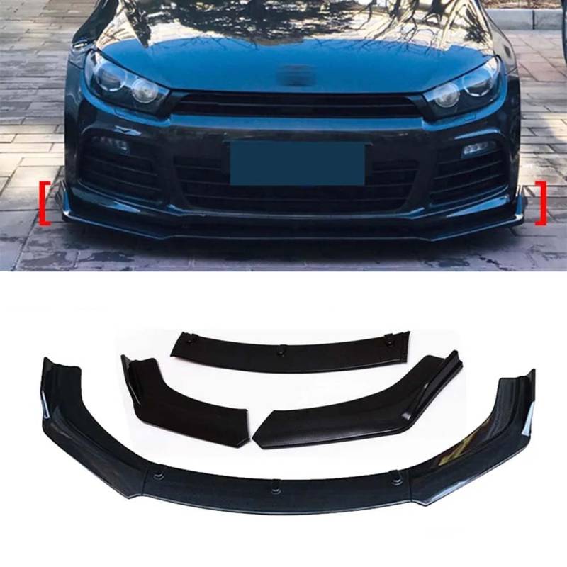 Heckflügel Auto Spoiler, kompatibel mit VW Scirocco R 2009-2015 3 Piece, Auto hinten Dach Kofferraum Spoiler Flügel Lippe,A-Black von NURCIX