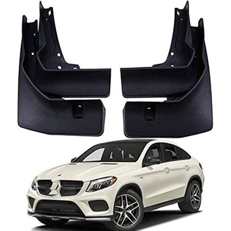 Mudguard Car Mud Flaps Kit, kompatibel mit Mercedes Benz GLE43 63 GLE AMG Coupe 2016-2018 2017, geformte benutzerdefinierte vordere und hintere Mudflaps Splash Guards Fender Flares von NURCIX