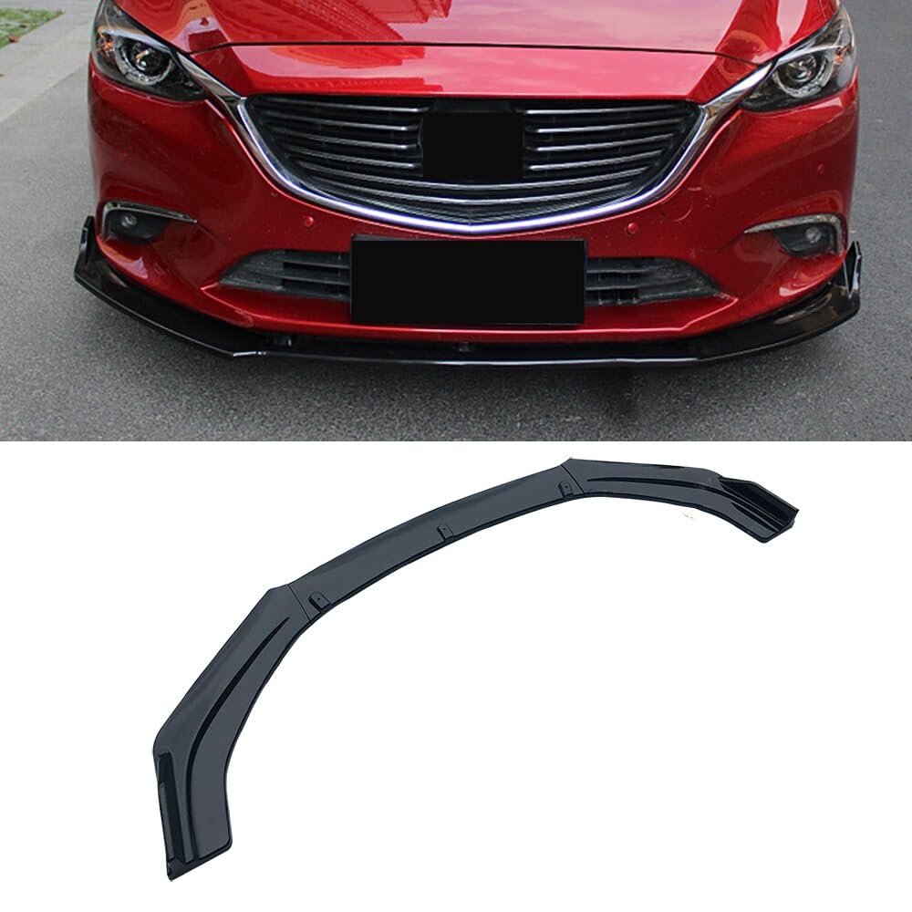 NURCIX Auto Frontstoßstange Lippe für Mazda 6 2013-2018 Auto Frontstoßstange Lip Splitter Karosserie Schaufeln Schutz,Carbon Fiber von NURCIX