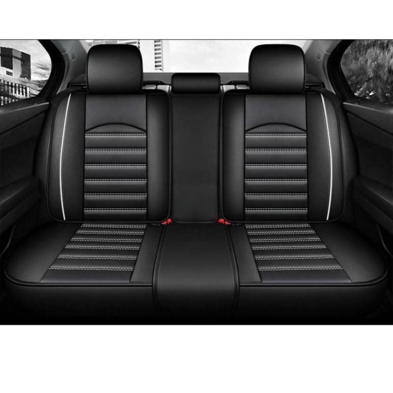 NURCIX Autositzbezüge,kompatibel mit Dacia Duster Logan MCV Sandero Stepway Dokker Lodgy, Dekorative Sitzbezüge,3-Black-White von NURCIX