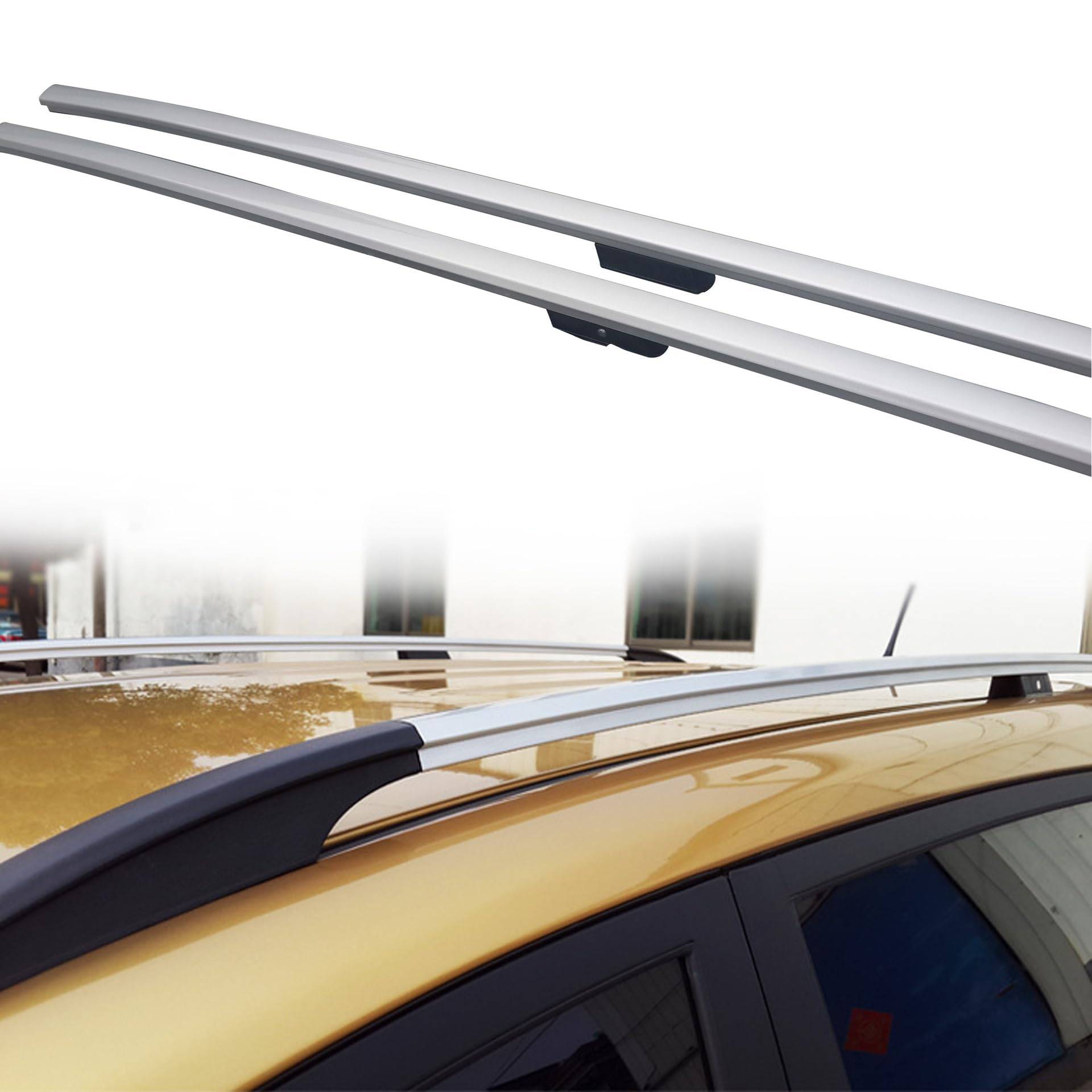 2 Stück Auto dachträger Längsstange für BAOJUN 730 2014-2016, Aluminium Dachträger Seitenschiene Bar Gepäckträger Dachträger Längsstange von NUSHKE
