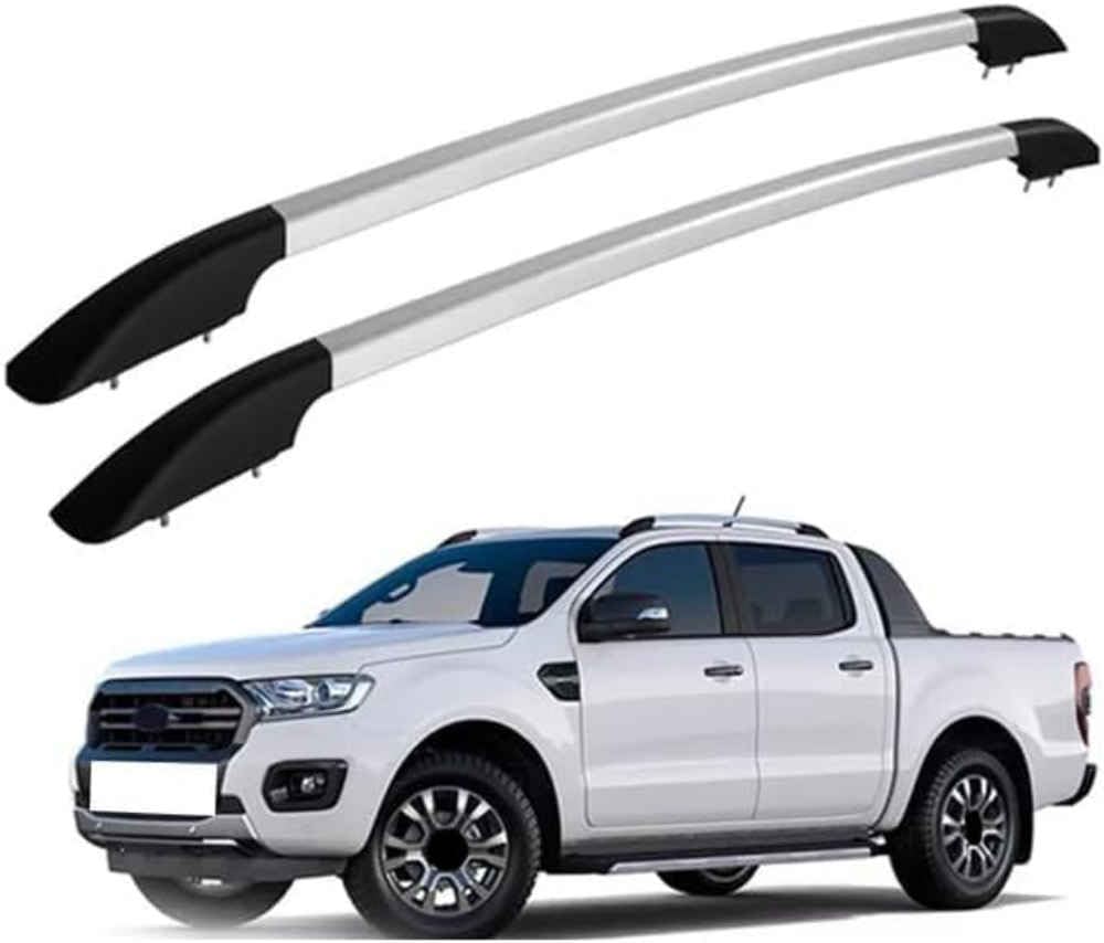2 Stück Auto dachträger Längsstange für Ford Ranger 2012-2022, Aluminium Dachträger Seitenschiene Bar Gepäckträger Dachträger Längsstange von NUSHKE