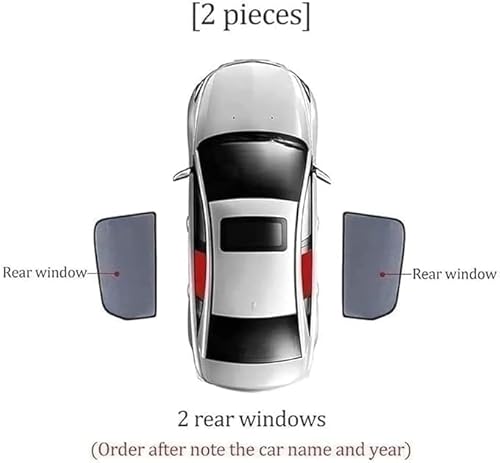 Auto Seitenscheibe Sonnenschutz für BMW 5 Series F10 2012-2016, Auto-Sonnenblende UV-Schutz Wärmeisoliert Schutz der Privatsphäre,B/2PCS-rear-doors von NUSHKE