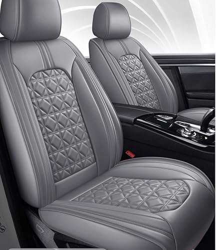 NUSHKE Auto Leder-Autositzbezug für Chrysler 300 (2016-2017), Premium Allwetter wasserdichtes Komfortabler Autositzbezug Full Set Sitzbezüge,D/Grey von NUSHKE