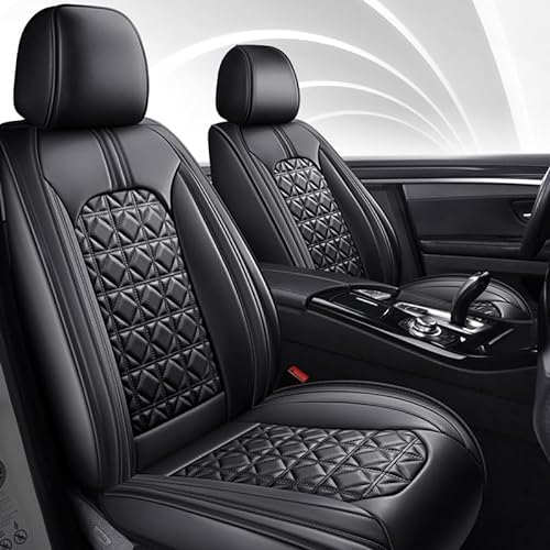 NUSHKE Auto Leder-Autositzbezug für Ford F250 2007, Premium Allwetter wasserdichtes Komfortabler Autositzbezug Full Set Sitzbezüge,A/Black von NUSHKE