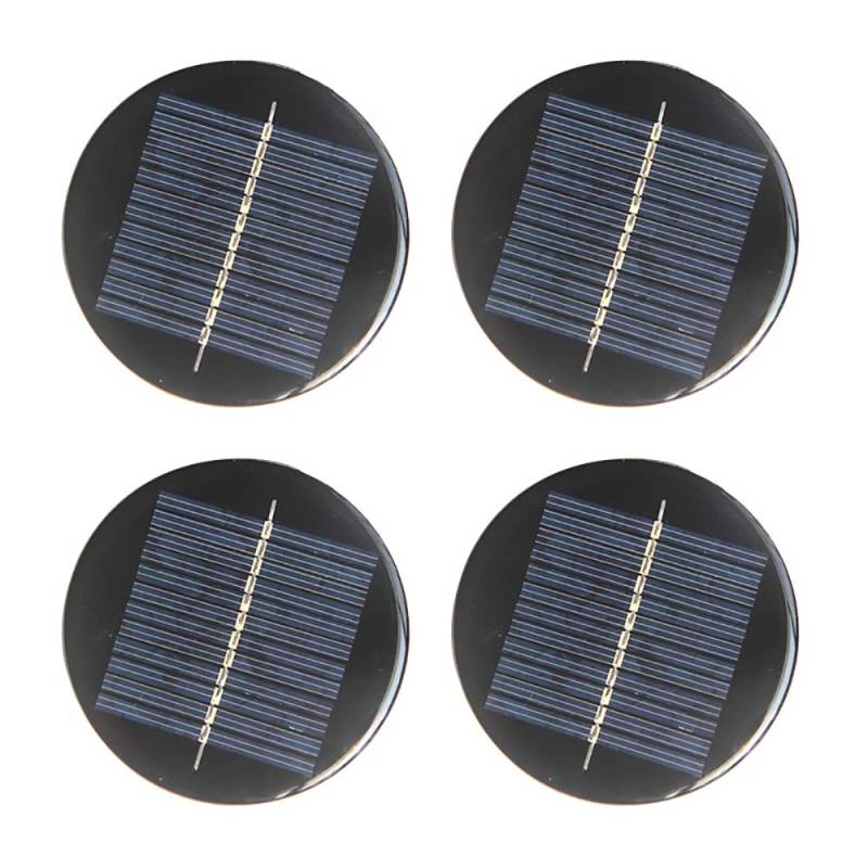 NUZAMAS 4er-Set 6V 80mm Micro Mini Solarpanel-Zellen, verkabelt, für Solarenergie, Heimwerkerhaus, Gartenlicht, Wissenschaftsprojekte - Spielzeug - Batterieladegerät von NUZAMAS