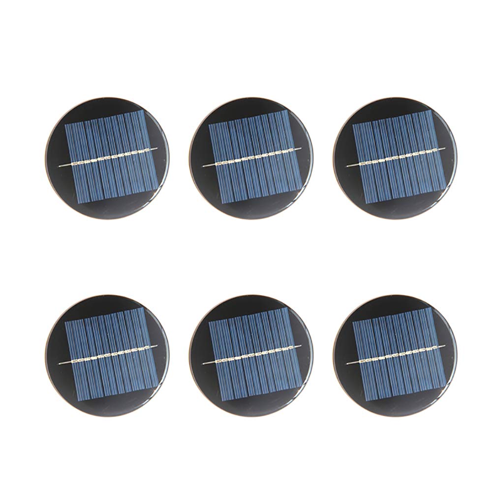 NUZAMAS 6er-Set 6V 80mm Micro Mini Solarpanelzellen für Solarenergie, Heimwerkerhaus, Gartenlicht, Wissenschaftsprojekte - Spielzeug - Batterieladegerät von NUZAMAS