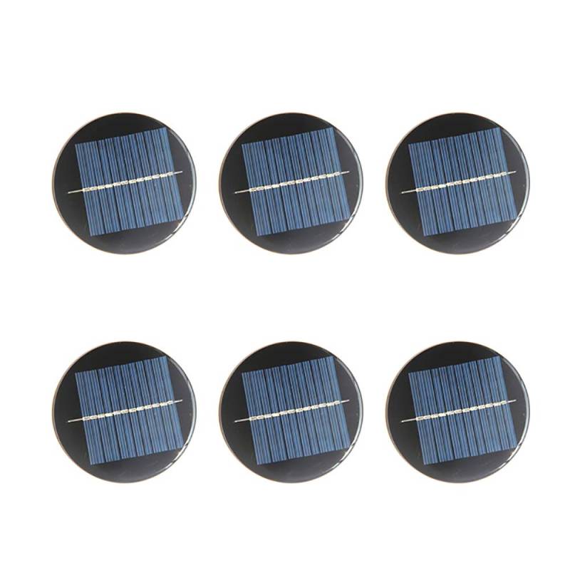 NUZAMAS 6er-Set 6V 80mm Micro Mini Solarpanelzellen für Solarenergie, Heimwerkerhaus, Gartenlicht, Wissenschaftsprojekte - Spielzeug - Batterieladegerät von NUZAMAS