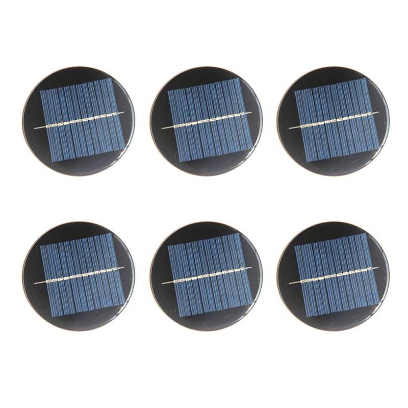 NUZAMAS 6er-Set 6V 90mm Micro Mini Solarpanel-Zellen für Solarenergie, Heimwerkerhaus, Gartenlicht, Wissenschaftsprojekte - Spielzeug - Batterieladegerät von NUZAMAS