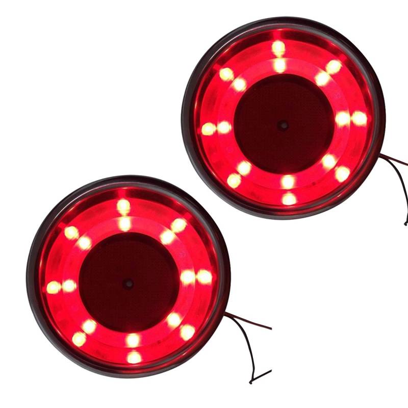 NUZAMAS Getränkehalter aus Edelstahl, mit LED-Licht, Rot, für Boot, Wohnmobil, Wohnmobil, Wohnwagen, 2 Stück von NUZAMAS