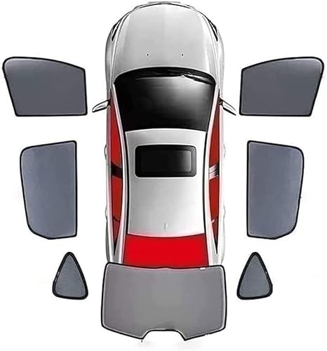 Auto Seitenscheibe Sonnenschutz für Audi A6 4G (C7, 2011-2018), Front Heck Magnetischer Uv-Schutz PrivatsphäRe Atmungsaktives Sonnenblende, Auto ZubehöR,E/7pcs-wholecar von NVADE