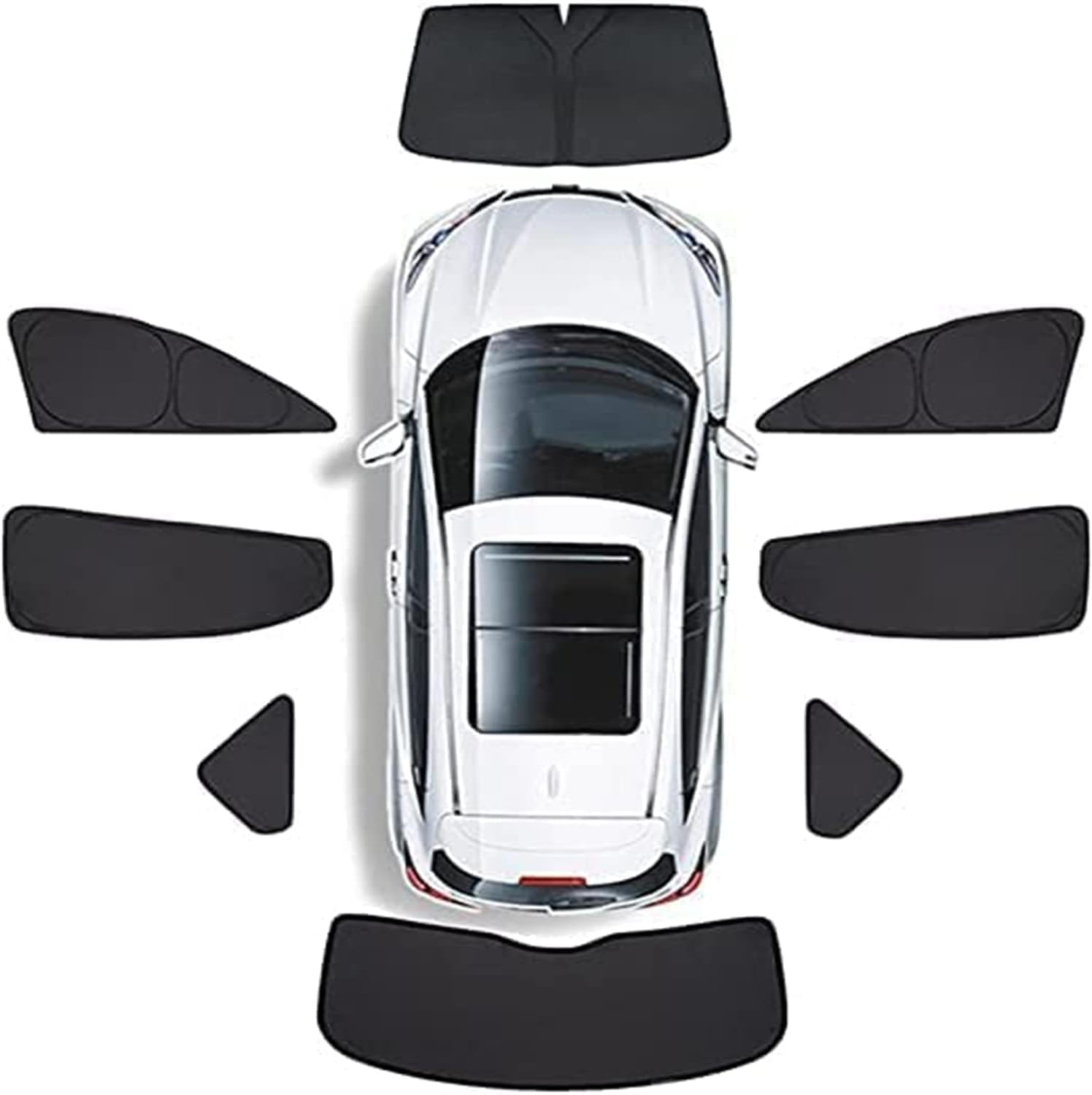 Auto Sonnenschutz für VW Caddy 2005-2018, Vorne Hinten Seitenscheibe Atmungsaktives Staubschutz PrivatsphäRe Schutz, Sonnenblende ZubehöR,G/8Pcs von NVADE