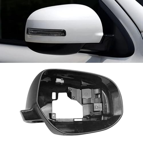 Außenspiegel Spiegelgla Für Mitsubishi Für Outlander 2013-2018 Glänzend Schwarz Flügel Gehäuse 2014 2015 2016 Glas Surround Seite Spiegel Rahmen Halter Spiegelglas Ersatz (Farbe : Right side RH) von NVBHOF