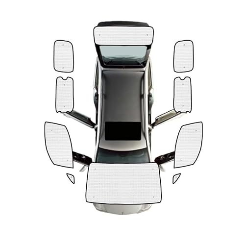 Auto Sonnenschutz Vorhang Auto Volle Abdeckungen Sonnenblende Für Nissan NV200 Evalia Zubehör Vanette 2010~2016 2015 Auto Fenster Visier Sonnenschutz Abdeckung (Farbe : All Sunshades) von NVBHOF