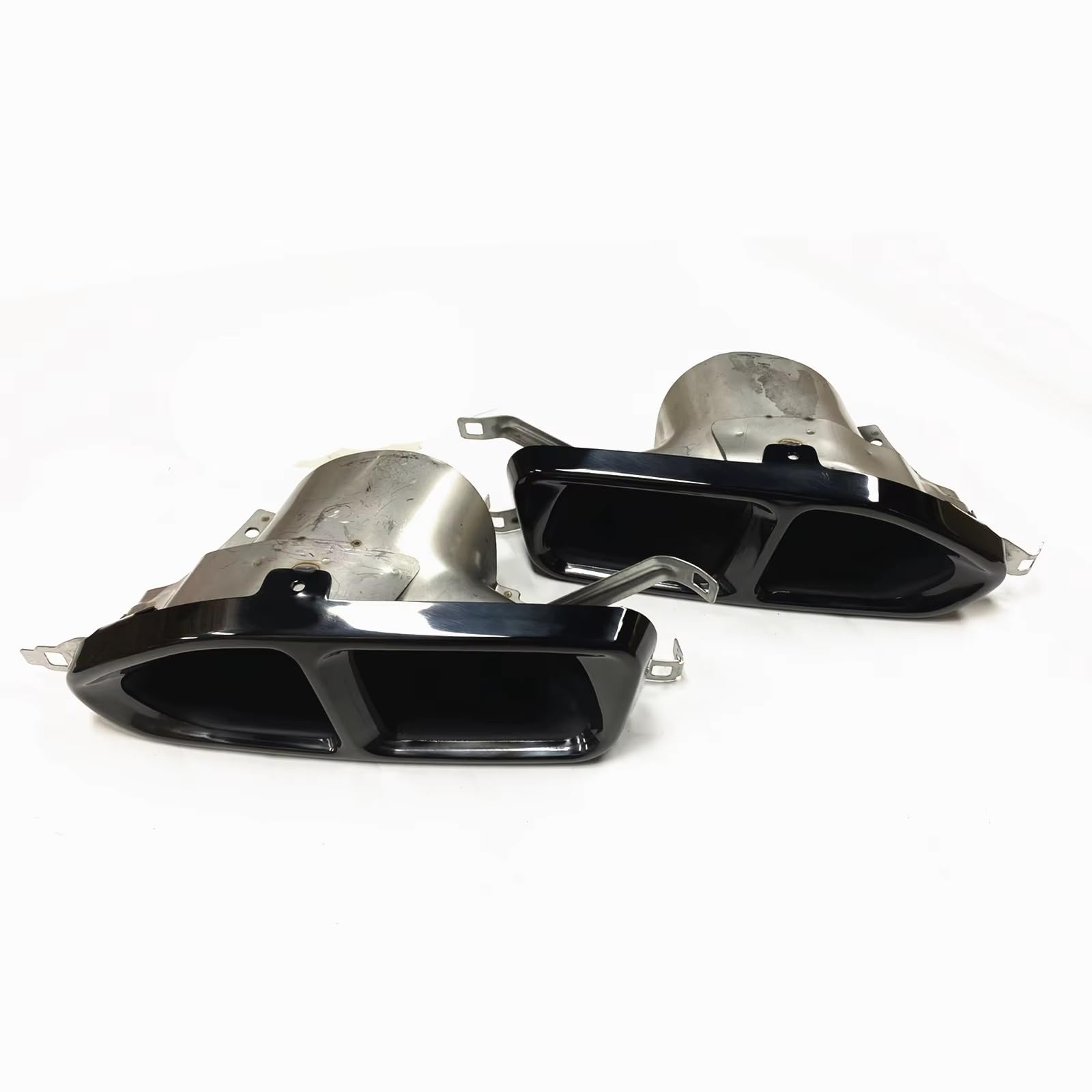 Auspuffspitze Für 7 Series G11 G12 2016-2019 Endschalldämpfer Rohrspitze Silber/Schwarz Auto Air Outlet Vent Exhause Schwanz Endrohr Auspuffendrohr(Schwarz) von NVETJMUA