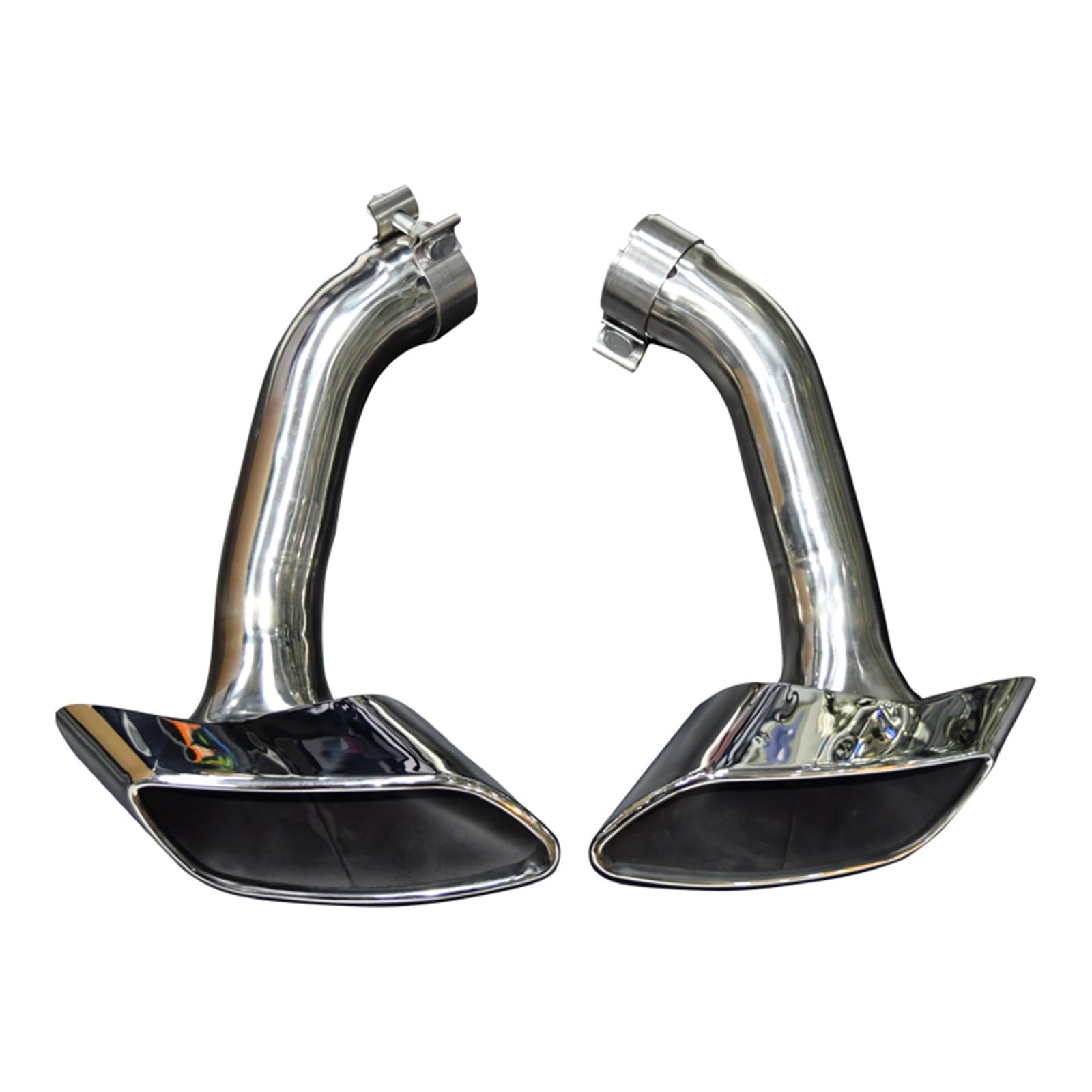 Auspuffspitze Für X6 E71 V8 2008-2013 304 30 Auto Auspuffrohr Schalldämpfer Spitze Abdeckung Quadratische Endrohr Düse Auto Auspuff Spitze Auspuffendrohr(Silver Exhaust Tip) von NVETJMUA