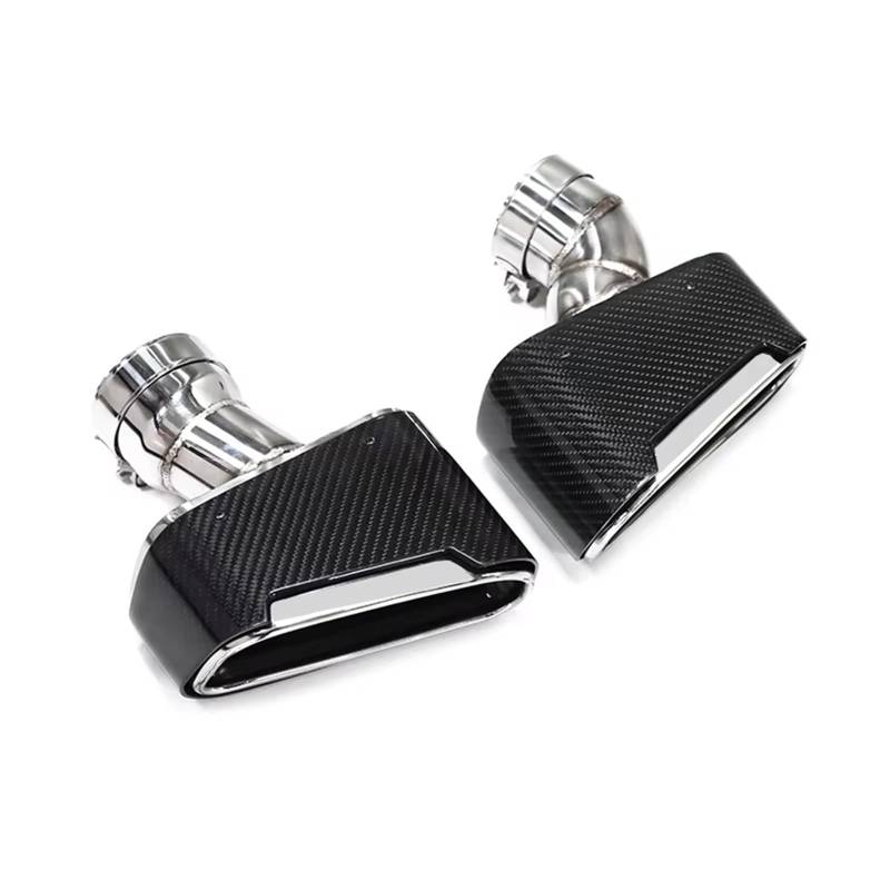 Auspuffspitze for G30 G31 530i 528i Muffler Tip Tailpipe 1 Pair Carbon Fiber Car Exhaust Tip Auspuffendrohr(Silber) von NVETJMUA