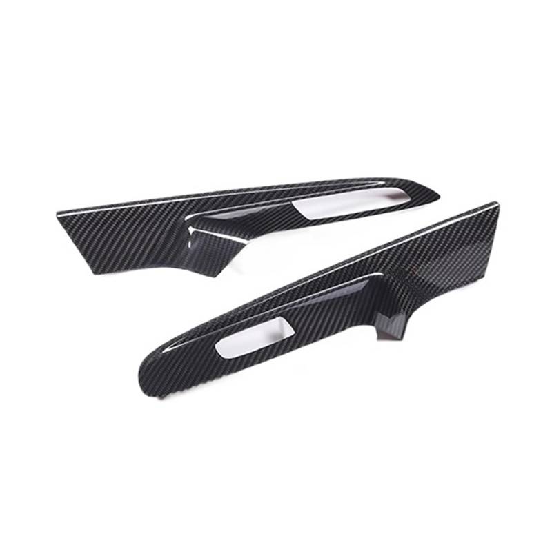 Auto-Innenzubehör Für Chevrolet Für Corvette C8 2020-2023 Auto Fenster Glas Lift Schalter Panel Rahmen Abdeckung Trim Aufkleber Innenausstattung Formteile(A Carbon Fiber Black) von NVETJMUA