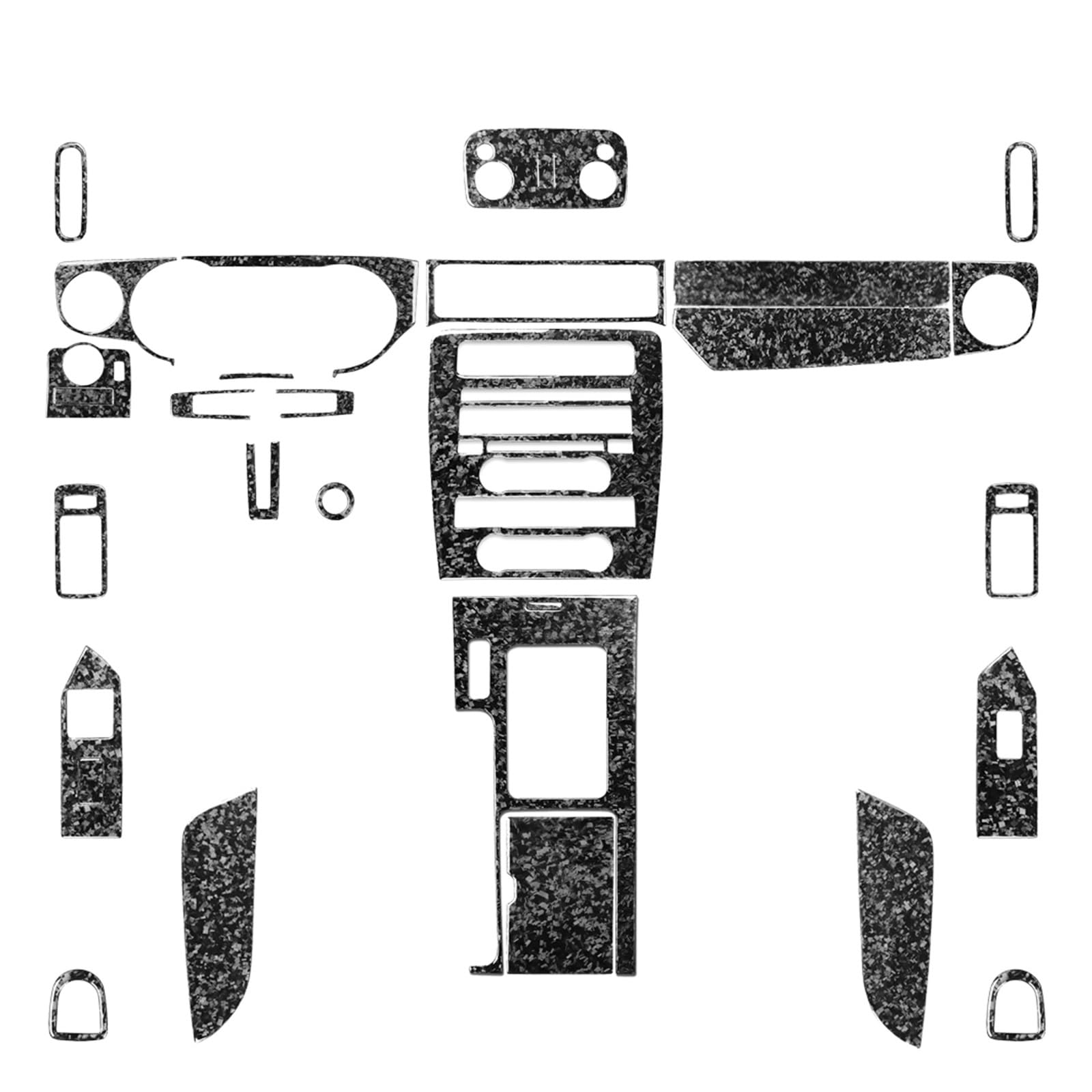 Auto-Innenzubehör Für Ford Für Mustang 2009-2013 Getriebe Shift Air Outlet Radio Dashboard Panel Set Auto Innen Zubehör Innenausstattung Formteile(Full Set LHD) von NVETJMUA